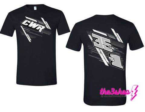 Casey Woken YOUTH & TODDLER Tees - CWR/both numbers BW