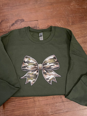 Camo Bow Sweatshirt