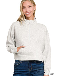 Ready to Go Scuba Half Zip Pullover - H. Grey