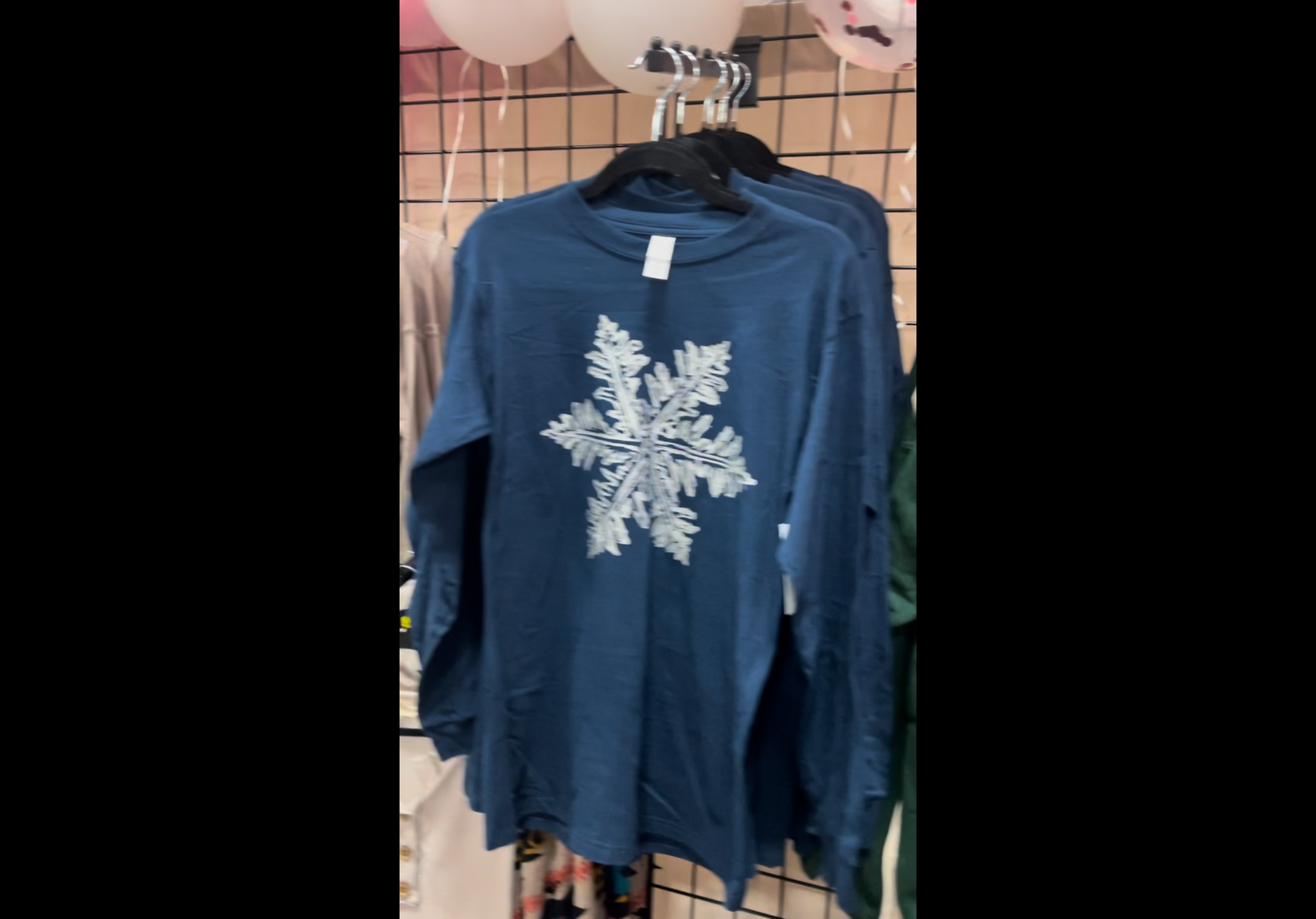 Metallic snowflake LONG SLEEVE