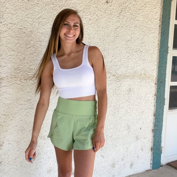 Hazel Bralette Crop Top - White