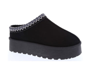 Platform Lookalike Slipper - Black