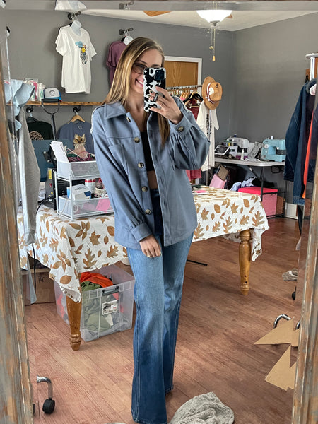 Allie Aztec Jacket - Denim