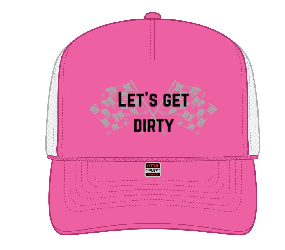 Let’s Get Dirty HAT Pink & White (Shipping March 22nd)