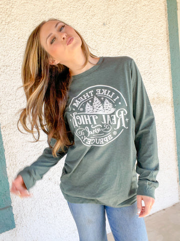 Thick and Sprucey Graphic Tee Long Sleeve